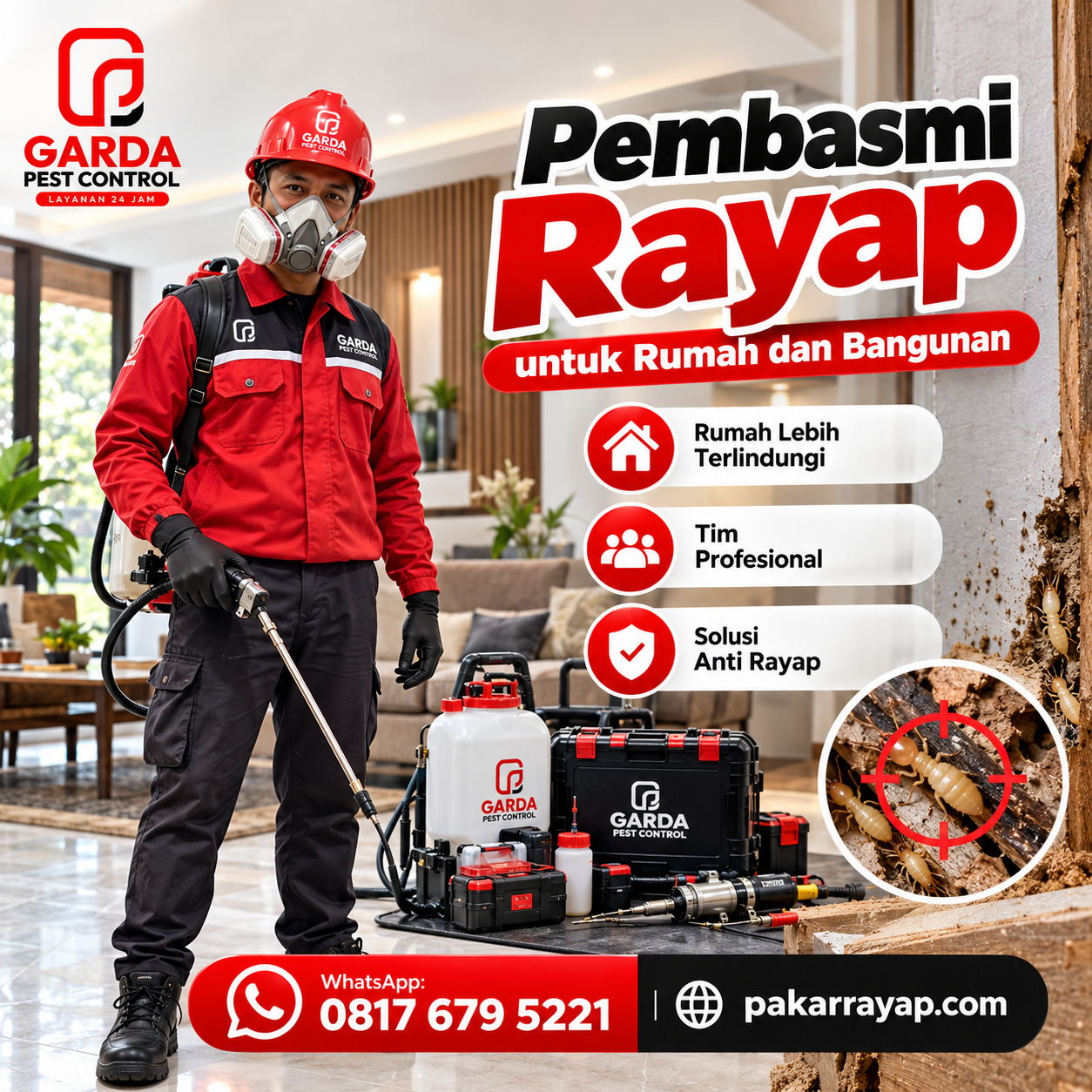 Jasa Anti Rayap di Bandung Barat Ditangani Teknisi Bersertifikat